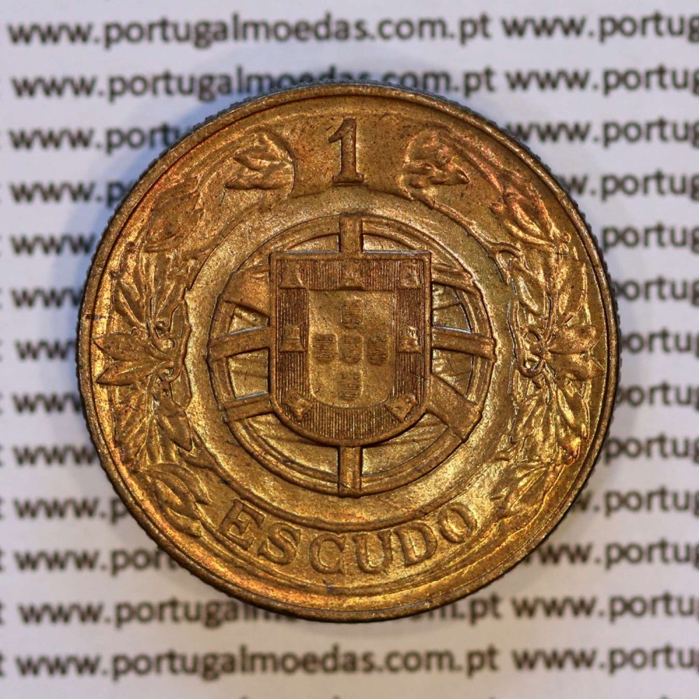 1 Escudo 1924 Bronze-Alumínio, 1$00 1924 Alumínio-Bronze Republica Portuguesa, (Soberba), World Coins Portugal KM 576