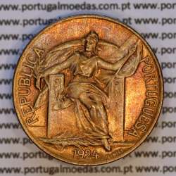 1 Escudo 1924 Bronze-Alumínio, 1$00 1924 Alumínio-Bronze Republica Portuguesa, (Soberba), World Coins Portugal KM 576 1 Escudo 1924 Bronze-Alumínio, 1$00 1924 Alumínio-Bronze Republica Portuguesa, (Soberba), World Coins Portugal KM 576
