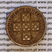 Eixo Vertical XX centavos 1951 Bronze, XX centavos 1951 Eixo Vertical, erro de cunhagem, (BC+), World Coins Portugal KM 584