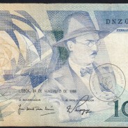 100 Escudos Fernando Pessoa 24.11.1988, One Hundred Escudos 24 November 1988 Plate 9 - Bank of Portugal, (C), Pick 179f