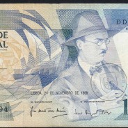 100 Escudos 1988 Fernando Pessoa 24/11/1988, 100$00 Cem Escudos 24/11/1988 Chapa:9 Banco de Portugal, (C), Pick 179f