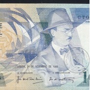 100 Escudos 1988 Fernando Pessoa 24/11/1988, 100$00 Cem Escudos 24/11/1988 Chapa:9 Banco de Portugal, (C), Pick 179f