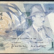 100 Escudos Fernando Pessoa 24.11.1988, One Hundred Escudos 24 November 1988 Plate 9 - Bank of Portugal, (C), Pick 179f