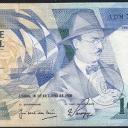 100 Escudos Fernando Pessoa 16.10.1986, One Hundred Escudos 16 october 1986 Plate 9 - Bank of Portugal, (PC), Pick 179a
