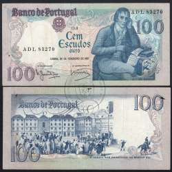 100 Escudos 1981 Bocage 24/02/1981, 100$00 Cem Escudos 24/02/1981 Chapa:8 Banco de Portugal, (C), Pick 178b 100 Escudos 1981 Bocage 24/02/1981, 100$00 Cem Escudos 24/02/1981 Chapa:8 Banco de Portugal, (C), Pick 178b