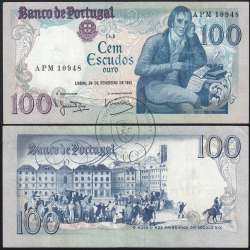 100 Escudos 1981 Bocage 24/02/1981, 100$00 Cem Escudos 24/02/1981 Chapa:8 Banco de Portugal, (C), Pick 178b