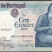 100 Escudos 1984 Bocage 31/01/1984, 100$00 Cem Escudos 31/01/1984 Chapa:8 Banco de Portugal, (C), Pick 178c