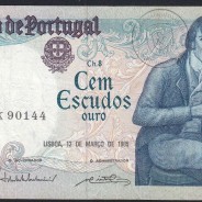 100 Escudos Bocage 12.03.1985, One Hundred Escudos 12 March 1985 Plate 8 - Bank of Portugal, (C), Pick 178d