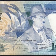 100 Escudos Fernando Pessoa 16.10.1986, One Hundred Escudos 16 october 1986 Plate 9 - Bank of Portugal, (QNC), Pick 179a