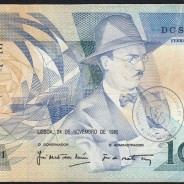100 Escudos Fernando Pessoa 24.11.1988, One Hundred Escudos 24 November 1988 Plate 9 - Bank of Portugal, (C), Pick 179f