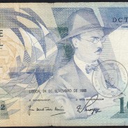 100 Escudos Fernando Pessoa 24.11.1988, One Hundred Escudos 24 November 1988 Plate 9 - Bank of Portugal, (C), Pick 179f