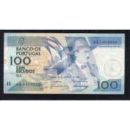 100 Escudos Fernando Pessoa 24.11.1988, One Hundred Escudos 24 November 1988 Plate 9 - Bank of Portugal, (C), Pick 179f