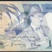 100 Escudos Fernando Pessoa 24.11.1988, One Hundred Escudos 24 November 1988 Plate 9 - Bank of Portugal, (C), Pick 179f