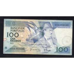 100 Escudos 1988 Fernando Pessoa 24/11/1988, 100$00 Cem Escudos 24/11/1988 Chapa:9 Banco de Portugal, (C), Pick 179f