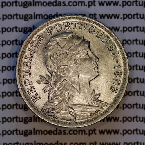 50 Centavos 1953 Alpaca, $50 centavos 1953 Republica Portuguesa, (Bela), World Coins Portugal KM 577