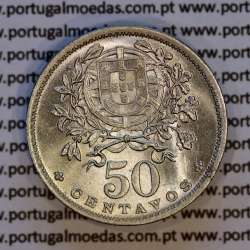 50 Centavos 1953 Alpaca, $50 centavos 1953 Republica Portuguesa, (Bela), World Coins Portugal KM 577