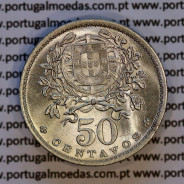 Portugal, Nickel brass coin of 50 Centavos 1953 of Portuguese Republic, (AU), World Coins Portugal KM 577