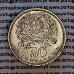 50 Centavos 1953 Alpaca, $50 centavos 1953 Republica Portuguesa, (Bela), World Coins Portugal KM 577