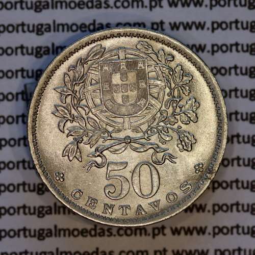 Portugal, Nickel brass coin of 50 Centavos 1953 of Portuguese Republic, (UNC), World Coins Portugal KM 577