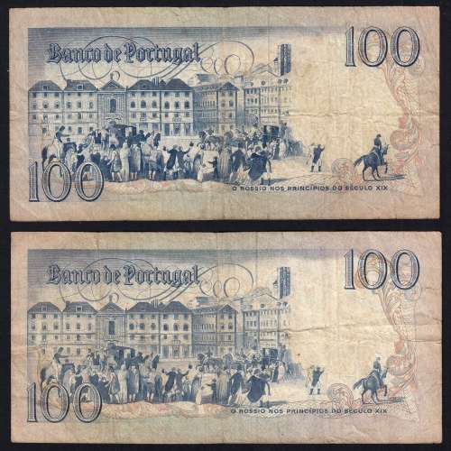 Lote 4 assinaturas 100 Escudos Bocage 31/01/1984, 100$00 Cem Escudos 31/01/1984 Chapa:8 Banco de Portugal, (MC), Pick 178c