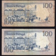 Lote 4 assinaturas 100 Escudos Bocage 31/01/1984, 100$00 Cem Escudos 31/01/1984 Chapa:8 Banco de Portugal, (MC), Pick 178c