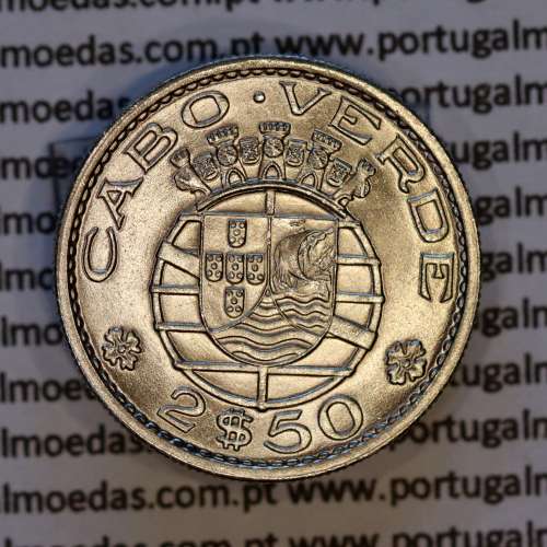 Cabo Verde, 2$50 1967 cuproníquel, dois escudos e cinquenta centavos 1967 cupro-níquel, (Soberba), World Coins Cape Verde KM 9