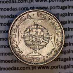 Cape Verde, Copper-Nickel coin of 2 1/2 Escudos 1967, 2$50 1967 Copper-Nickel, (UNC), World Coins Cape Verde KM 9.