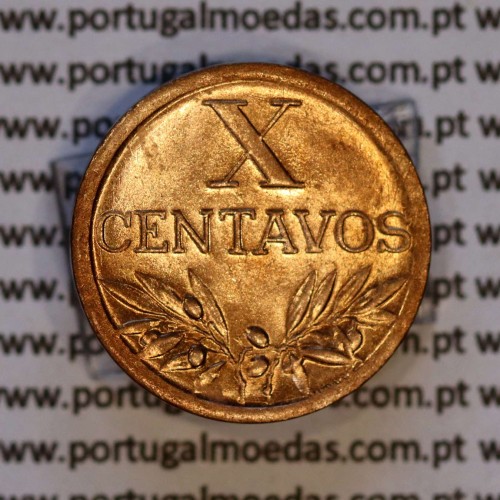 X centavos 1942 Bronze Republica Portuguesa, 10 centavos 1942 bronze, (Soberba), World Coins Portugal KM 583