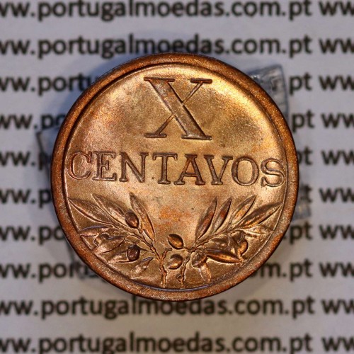 X centavos 1942 Bronze Republica Portuguesa, 10 centavos 1942 bronze, (Soberba), World Coins Portugal KM 583