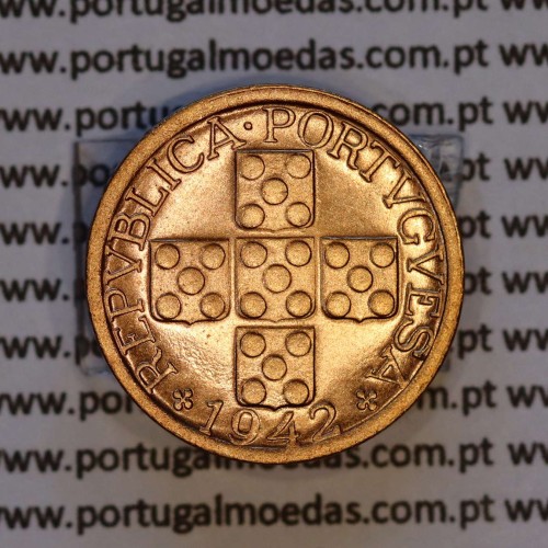 X centavos 1942 Bronze Republica Portuguesa, 10 centavos 1942 bronze, (Bela/Soberba), World Coins Portugal KM 583