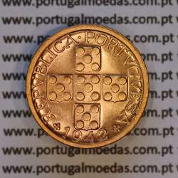 X centavos 1942 Bronze Republica Portuguesa, 10 centavos 1942 bronze, (Bela/Soberba), World Coins Portugal KM 583