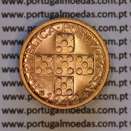 X centavos 1942 Bronze Republica Portuguesa, 10 centavos 1942 bronze, (Bela/Soberba), World Coins Portugal KM 583