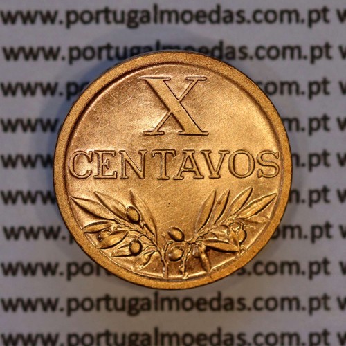 X centavos 1942 Bronze Republica Portuguesa, 10 centavos 1942 bronze, (Bela/Soberba), World Coins Portugal KM 583