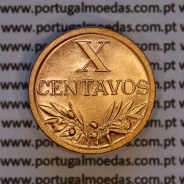 X centavos 1942 Bronze Republica Portuguesa, 10 centavos 1942 bronze, (Bela/Soberba), World Coins Portugal KM 583