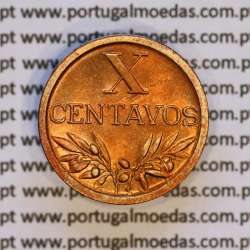X centavos 1942 Bronze Republica Portuguesa, 10 centavos 1942 bronze, (Bela/Soberba), World Coins Portugal KM 583