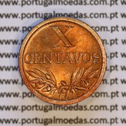 X centavos 1942 Bronze Republica Portuguesa, 10 centavos 1942 bronze, (Bela/Soberba), World Coins Portugal KM 583