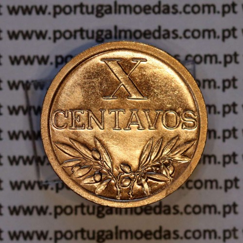 X centavos 1942 Bronze Republica Portuguesa, 10 centavos 1942 bronze, (Bela/Soberba), World Coins Portugal KM 583
