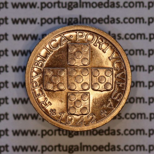 X centavos 1942 Bronze Republica Portuguesa, 10 centavos 1942 bronze, (Bela/Soberba), World Coins Portugal KM 583