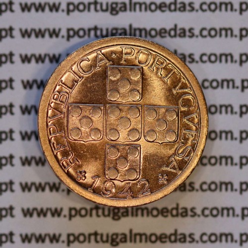 X centavos 1942 Bronze Republica Portuguesa, 10 centavos 1942 bronze, (Bela/Soberba), World Coins Portugal KM 583