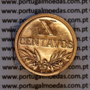 X centavos 1942 Bronze Republica Portuguesa, 10 centavos 1942 bronze, (Bela/Soberba), World Coins Portugal KM 583