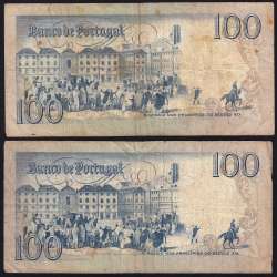 Lote 4 assinaturas 100 Escudos Bocage 31/01/1984, 100$00 Cem Escudos 31/01/1984 Chapa:8 Banco de Portugal, (MC), Pick 178c