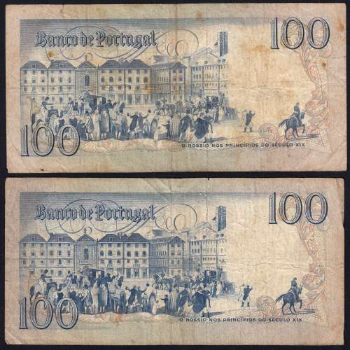 Lote 4 assinaturas 100 Escudos Bocage 31/01/1984, 100$00 Cem Escudos 31/01/1984 Chapa:8 Banco de Portugal, (MC), Pick 178c