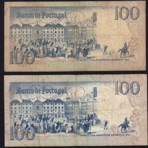 Lote 4 assinaturas 100 Escudos Bocage 31/01/1984, 100$00 Cem Escudos 31/01/1984 Chapa:8 Banco de Portugal, (MC), Pick 178c