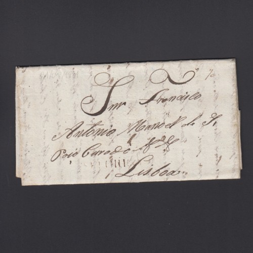 Carta Pré-Filatélica circulada de Celorico "SELORICO" para Lisboa datada de 21-08-1831