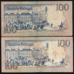 Lote 4 assinaturas 100 Escudos Bocage 31/01/1984, 100$00 Cem Escudos 31/01/1984 Chapa:8 Banco de Portugal, (MC), Pick 178c