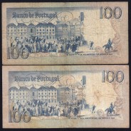 Lote 4 assinaturas 100 Escudos Bocage 31/01/1984, 100$00 Cem Escudos 31/01/1984 Chapa:8 Banco de Portugal, (MC), Pick 178c