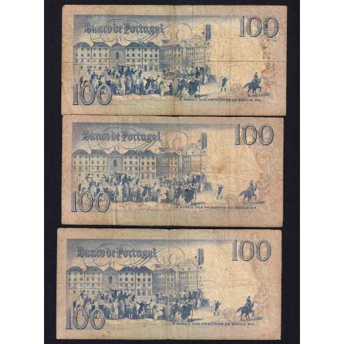 Lote 5 assinaturas 100 Escudos Bocage 31/01/1984, 100$00 Cem Escudos 31/01/1984 Chapa:8 Banco de Portugal, (MC), Pick 178c