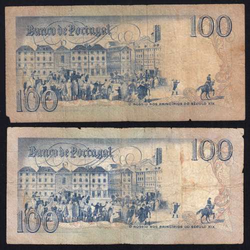 Lote 5 assinaturas 100 Escudos Bocage 31/01/1984, 100$00 Cem Escudos 31/01/1984 Chapa:8 Banco de Portugal, (MC), Pick 178c