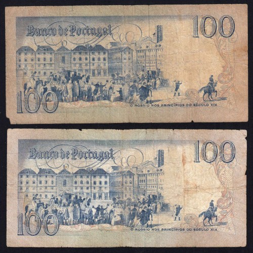 Lote 5 assinaturas 100 Escudos Bocage 31/01/1984, 100$00 Cem Escudos 31/01/1984 Chapa:8 Banco de Portugal, (MC), Pick 178c