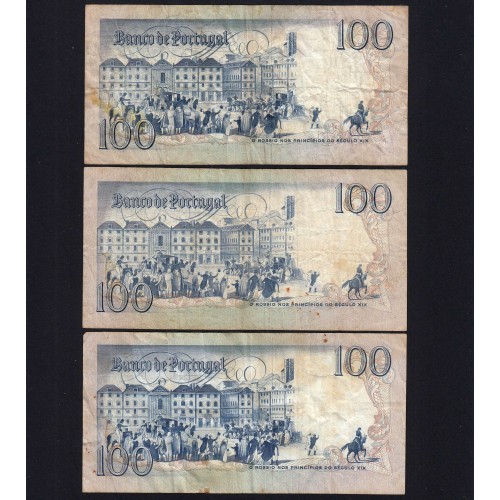 Lot 7 signatures 100 Escudos Bocage 01/31/1984, 100$00 One Hundred Escudos 01/31/1984 Plate:8 Banco de Portugal, (MC), Pick 178c